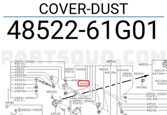 Nissan 4852261G01 COVER-DUST