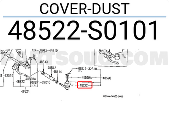 Nissan 48522S0101 COVER-DUST