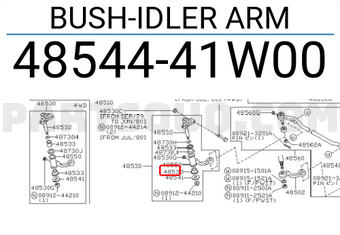Nissan 4854441W00 BUSH-IDLER ARM