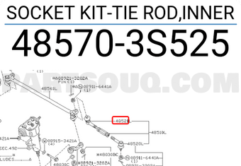 Nissan 485703S525 SOCKET KIT-TIE ROD,INNER
