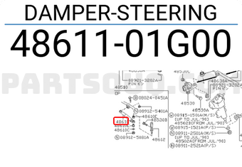 Nissan 4861101G00 DAMPER-STEERING