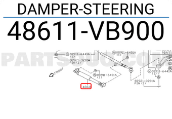 Nissan 48611VB900 DAMPER-STEERING