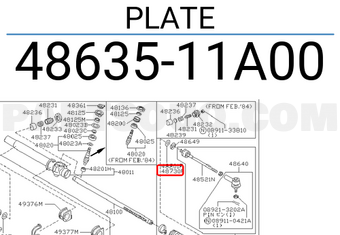 Nissan 4863511A00 PLATE
