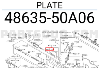 Nissan 4863550A06 PLATE