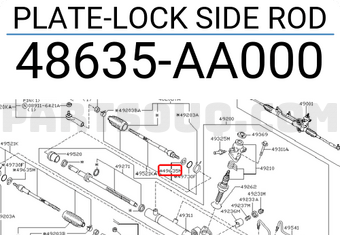 Nissan 48635AA000 PLATE-LOCK SIDE ROD