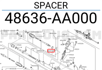 Nissan 48636AA000 SPACER