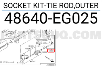 Nissan 48640EG025 SOCKET KIT-TIE ROD,OUTER