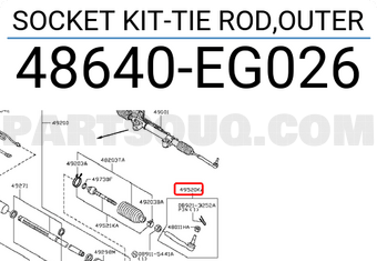Nissan 48640EG026 SOCKET KIT-TIE ROD,OUTER