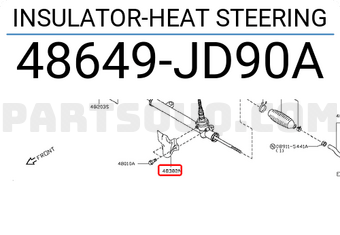 Nissan 48649JD90A INSULATOR-HEAT STEERING