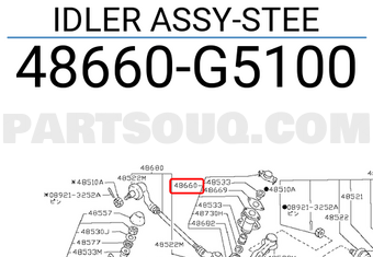Nissan 48660G5100 IDLER ASSY-STEE
