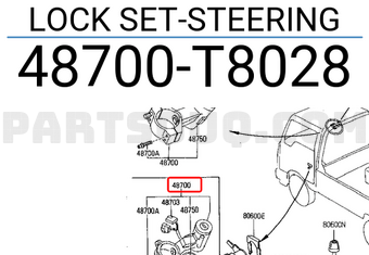 Nissan 48700T8028 LOCK SET-STEERING