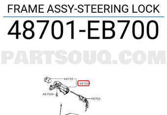 Nissan 48701EB700 FRAME ASSY-STEERING LOCK