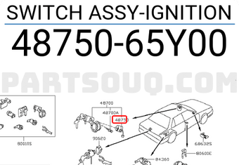 Nissan 4875065Y00 SWITCH ASSY-IGNITION