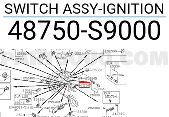 Nissan 48750S9000 SWITCH ASSY-IGNITION