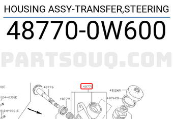 Nissan 487700W600 HOUSING ASSY-TRANSFER,STEERING