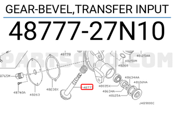 Nissan 4877727N10 GEAR-BEVEL,TRANSFER INPUT