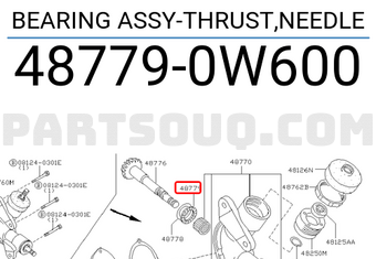 Nissan 487790W600 BEARING ASSY-THRUST,NEEDLE