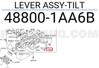 Nissan 488001AA6B LEVER ASSY-TILT