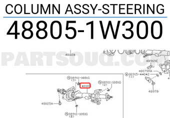 Nissan 488051W300 COLUMN ASSY-STEERING