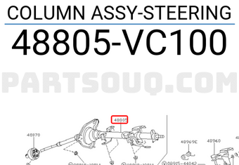 Nissan 48805VC100 COLUMN ASSY-STEERING