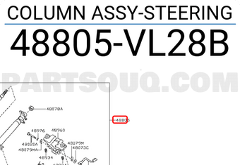 Nissan 48805VL28B COLUMN ASSY-STEERING