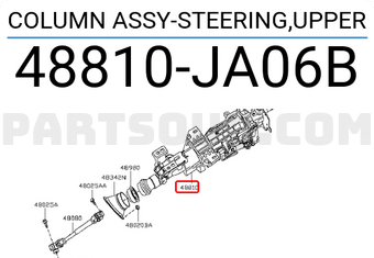 Nissan 48810JA06B COLUMN ASSY-STEERING,UPPER