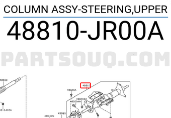 Nissan 48810JR00A COLUMN ASSY-STEERING,UPPER