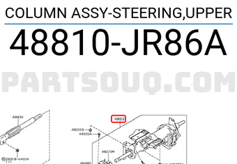Nissan 48810JR86A COLUMN ASSY-STEERING,UPPER