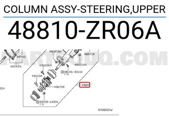 Nissan 48810ZR06A COLUMN ASSY-STEERING,UPPER