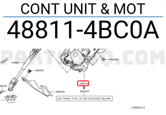 Nissan 488114BC0A CONT UNIT & MOT