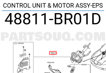 Nissan 48811BR01D CONTROL UNIT & MOTOR ASSY-EPS