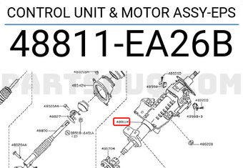 Nissan 48811EA26B CONTROL UNIT & MOTOR ASSY-EPS