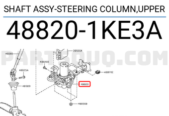 Nissan 488201KE3A SHAFT ASSY-STEERING COLUMN,UPPER