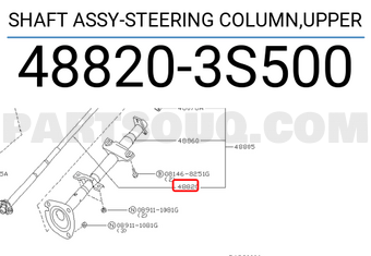 Nissan 488203S500 SHAFT ASSY-STEERING COLUMN,UPPER