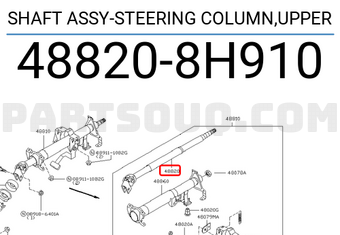 Nissan 488208H910 SHAFT ASSY-STEERING COLUMN,UPPER