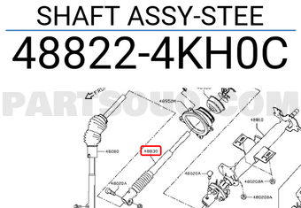 Nissan 488224KH0C SHAFT ASSY-STEE