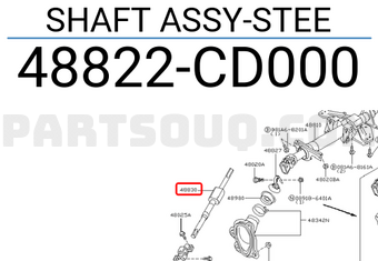 Nissan 48822CD000 SHAFT ASSY-STEE