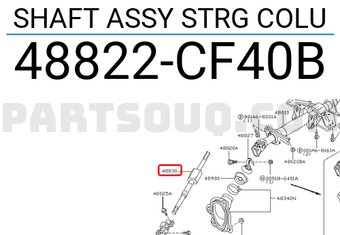 Nissan 48822CF40B SHAFT ASSY STRG COLU