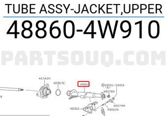 Nissan 488604W910 TUBE ASSY-JACKET,UPPER