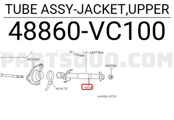 Nissan 48860VC100 TUBE ASSY-JACKET,UPPER
