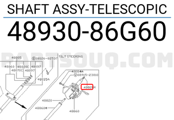 Nissan 4893086G60 SHAFT ASSY-TELESCOPIC
