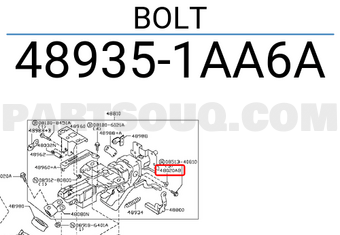 Nissan 489351AA6A BOLT