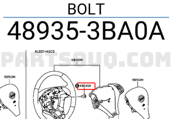 Nissan 489353BA0A BOLT