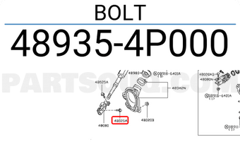 Nissan 489354P000 BOLT