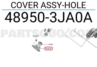 Nissan 489503JA0A COVER ASSY-HOLE