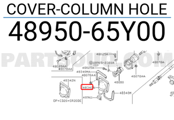 Nissan 4895065Y00 COVER-COLUMN HOLE