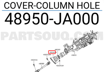 Nissan 48950JA000 COVER-COLUMN HOLE