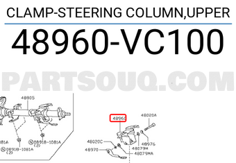 Nissan 48960VC100 CLAMP-STEERING COLUMN,UPPER