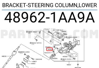 Nissan 489621AA9A BRACKET-STEERING COLUMN,LOWER