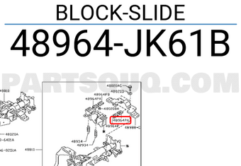 Nissan 48964JK61B BLOCK-SLIDE